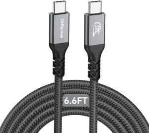 80Gbps USB 4 Cable for Long Thunderbolt 4 Cable 6.6ft, Turbo Max 120Gbps Bandwidth for 16K/Dual 8K USB C Monitor, PD 3.1 240W Fast Charging for Thunderbolt 5,iPhone 16/15,MacBook Pro/Air,SSD,Dell XPS