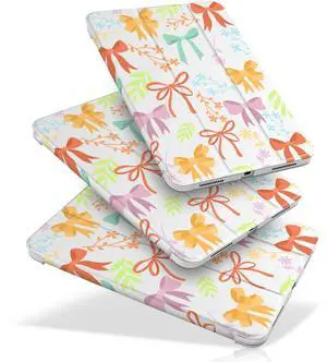 MecBevia Case Compatible with iPad Air 11 Inch M3 (2025) / M2 (2024), iPad Air 10.9 Inch 5th Gen (2022) / 4th Gen (2020), Hard PC Back Cover with Auto Wake/Sleep, Ribbon Daydream