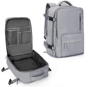 WONHOX Large Travel Backpack Women, Carry On Backpack,Backpack Waterproof Outdoor Sports Rucksack Casual Daypack, Grey