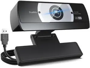 4K Webcam for PC - 4K Ultra HD Computer Camera with PDAF Autofocus, AI Noise-Canceling Mic, USB Plug & Play, 80° FOV & Auto Lighting Correction for Laptop & Desktop (Social Streaming Video Call)