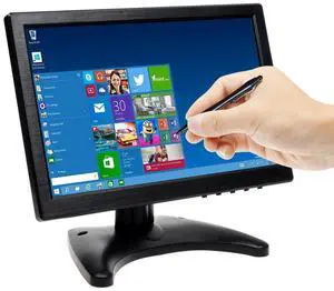 CAMWORLD Security Monitor, 10.1 Inch Touchscreen Small HDMI Monitor, 1280x800 Portable Mini Computer Monitors Screen LCD Display w/Speaker, HDMI VGA AV Port for CCTV PC Security System Raspberry Pi