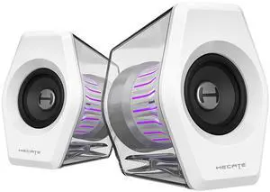 Edifier G2000 Pro 64W Desktop 2.0 Computer Gaming Speakers for PC Laptop Mac Woofer Bluetooth USB 3.5mm AUX Inputs RGB Lights Multimedia Speakers White