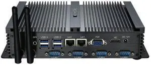 KINGDEL Powerful Mini Desktop Computer, Fanless Industrial PC, Core i5 Dual Core CPU, 8GB RAM, 512GB SSD, 2xNICs, 4xCOM RS232, HD Port+VGA, Metal Case, Wi-Fi, Silent Working KINGDEL Powerful Mini Desktop Computer, Fanless Industrial PC, Core i5 Dual Core CPU, 8GB RAM, 512GB SSD, 2xNICs, 4xCOM RS232, HD Port+VGA, Metal Case, Wi-Fi, Silent Working