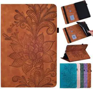 TUOLISG Case for Samsung Galaxy Tab S10 Lite/ S10 FE/ S9 FE 5G 10.9 Inch/Tab S9 11 Inch with S Pen Holder, Multi-Viewing Angles Embossed Lace Premium PU Leather Case, Brown TUOLISG Case for Samsung Galaxy Tab S10 Lite/ S10 FE/ S9 FE 5G 10.9 Inch/Tab S9 11 Inch with S Pen Holder, Multi-Viewing Angles Embossed Lace Premium PU Leather Case, Brown