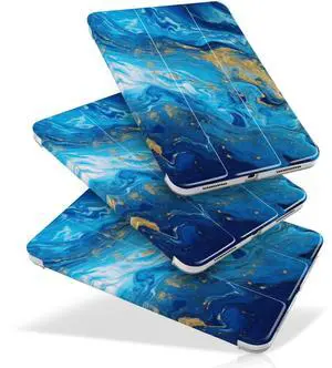 MecBevia Case Compatible with iPad Air 11 Inch M3 (2025) / M2 (2024), iPad Air 10.9 Inch 5th Gen (2022) / 4th Gen (2020), Hard PC Back Cover with Auto Wake/Sleep, Oceans