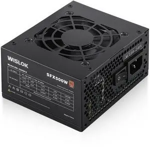 WISLOK SFX Power Supply 500W PSU Non-Modular Design SFX Form Factor is Suitable for Mini-ITX/SFF/MATX PC Games and Home Theater Compatible with RTX 3060/4060