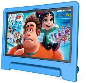 JREN Kids Table 10.1" Android 14 Tablet for Kids64GB StorageOcta-CoreWiFi CamerasParental ControlKids ContentCase Included Great Gift for Children Sky Blue