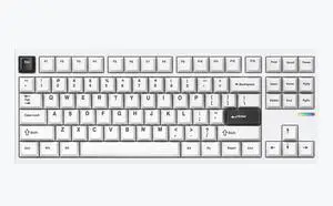 MCHOSE GX87 Ultra Wireless Mechanical Keyboard TKL 80% Gaming Keyboard Creamy QMK/VIA CNC Aluminum USB-C/BT5.0/2.4Ghz 8000mAh Battery Custom Hot Swappable RGB Backlit for Windows/Mac/PC White