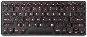 Perixx PERIBOARD-832RGB Wireless RGB Backlit Mini Keyboard - Up to 3 Multi-Device Connection - Black - US English