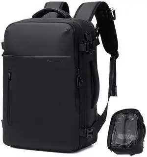 Cusangel compression Vacuum Backpack for Travel,Vacpack,Flight Approved Carry On Backpacks for International Travel,laptop Daypack 45L Expandable 60L Airback (No Vacuum pump)