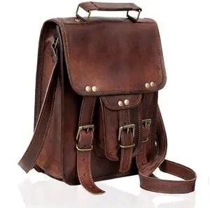 Vintage Genuine Leather Tab/iPad/Tablet/Kindle Real Laptop Messenger Satchel Cross Body Shoulder Bag (17 X 11 Inch)