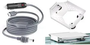 ADINEL Starlink Mini Cable Car Charger USB C to DC Power Cable 2 in 1 with Starlink Mini Magnetic Mount Car Roof Mounting Kit for RV Van Boat Yacht Trucks Vehicle, Four-Sided Protection