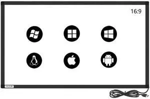 GreenTouch 70 Inch 10 Points Multi-Touch Infrared Touch Frame IR Touch Panel 70 Inches Infrared Touch Overlay USB Driver Free HID Compatible