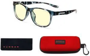 GUNNAR - Blue Light Glasses for Kids (age 8-12) - Blocks 65% Blue Light - Rush, Navy Tortoise, Amber Tint