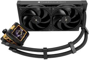Thermalright FW 240 Black-240mm AIO CPU Liquid Cooler,IPS LCD Screen with 320 * 240 Resolution,for AM4/AM5,Intel LGA1700/1851,2.4 inchMagnet-Absorbent LCD Screen for Images -Black