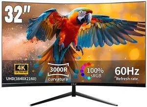ZZA 32" 4K 60Hz UltraWide 3000R Curved 4K UHD Monitor - Immersive Gaming Experience with Refresh Rate, VA Panel, and Adptsync Premium | HDR10 | 100% sRGB | 3840x2160
