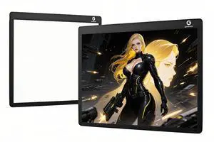 goodmore Glass Gaming Mouse pad,LED Illuminated Hard Mousepad for Gaming,Large Mouse pad 400mm * 300mm, Special Glass Surface to Improve Accuracy and Speed, Silicone Anti Slip (Bullet Angel)