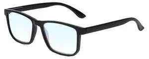 Calabria R861 Blue Light Reading Glasses +2.25 Black Men Women Trendy Eyeglasses Work Gaming Computer Readers w/Zipper Case
