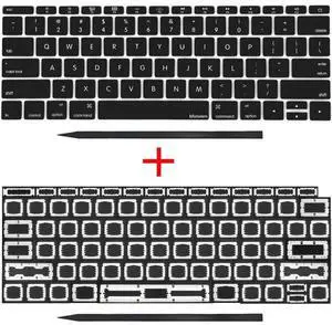 Bfenown Replacement US Keycaps Keys + Scissor Clips Hinge for MacBook Pro Retina 13" / 15" A1706 A1707 A1708 2016 2017 Year, MacBook Retina 12" A1534 2017 Year