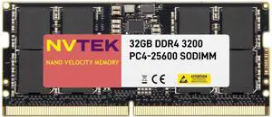 NVTEK 32GB (1X32GB) DDR4 3200MHZ PC4-25600 SODIMM 2Rx8 1.2V CL22 260-PIN Non-ECC Laptop PC Computer Memory