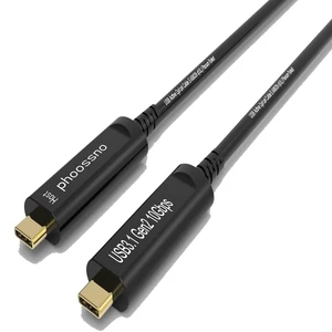 UL CMP Plenum Rated USB C to C Fiber Optical 3.1Cable 10Gbps 30M Compatible with Microsoft Azure Logitech Camera Aver &Vaddio & Barco ClickShare Touch Screen Kinect Intel RealSense UL CMP Plenum Rated USB C to C Fiber Optical 3.1Cable 10Gbps 30M Compatible with Microsoft Azure Logitech Camera Aver &Vaddio & Barco ClickShare Touch Screen Kinect Intel RealSense