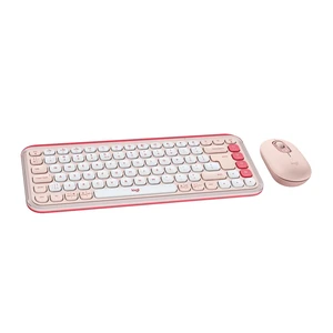 Logitech POP ICON Wireless Bluetooth Keyboard and Mouse Combo - Rose Logitech POP ICON Wireless Bluetooth Keyboard and Mouse Combo - Rose