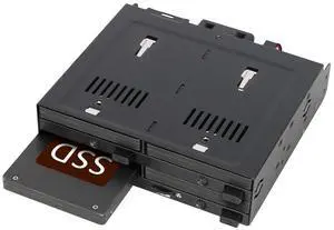 ICY DOCK 4 Bay 2.5" SATA/SAS SSD/HDD Hot-Swap Docking Enclosure for 5.25" Bay - flexiDOCK MB014SP-B R1 ICY DOCK 4 Bay 2.5" SATA/SAS SSD/HDD Hot-Swap Docking Enclosure for 5.25" Bay - flexiDOCK MB014SP-B R1