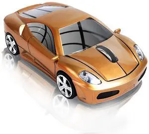 elec Space Wireless Mouse 2.4GHz Cool Sport Car Shape Wireless Mouse Optical Cordless Mice with USB Receiver for PC Laptop Computer 1600 DPI 3 Buttons Gold elec Space Wireless Mouse 2.4GHz Cool Sport Car Shape Wireless Mouse Optical Cordless Mice with USB Receiver for PC Laptop Computer 1600 DPI 3 Buttons Gold