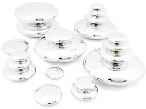 TTS Sensory Mirrored Stacking Pebbles  20pcs, Silver | Reflective Learning & Fine Motor Toy
