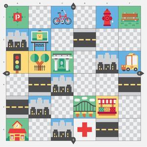 Primo Cubetto Big City Adventure Map Fabric Play Mat for STEM Coding Floor Robot, Kids Learning Programming, Educational Fun Toys for 3+ Years Children