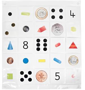 TTS Transparent Pocket Mat 5x5 for Bee-Bot & Blue-Bot Coding Robots - Educational STEM Activity Play Mat, Classroom Teaching Tool for Programming & Learning