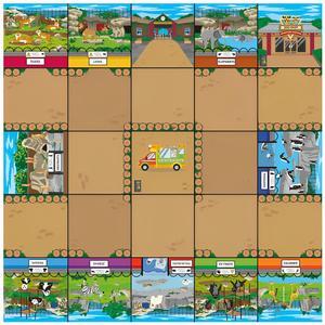 TTS Zoo Mat for Bee-Bot & Blue-Bot Coding Robots - Educational STEM Activity Playmat for Kids, Classroom or Home Learning, Programming Teaching Tool