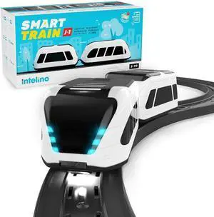 intelino Smart Train Starter Set: Award-Winning Robot Toy Train; App-Based + Screen-Free Drive Modes; 3 Free Apps for Playing and Learning; Programmable with Color Tiles, Scratch & Python; for Ages 3+