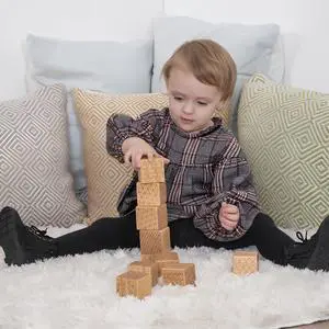 TTS Wooden Pattern Bricks - 10 Piece Set | Educational Building Blocks for Kids Ages 3 years & Up | Fine Motor Skills & Creative Play