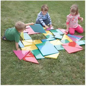 TTS Giant Glitter Mosaic Shapes - 45-Piece Set | Creative Educational Toy for Kids Ages 3+ | Fine Motor Skills & Sensory Play