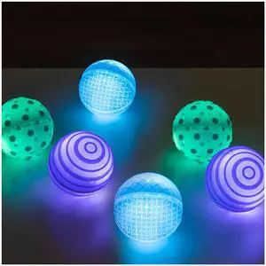 TTS Light-Up Tactile Glow Spheres - 6-Piece Set | Sensory Learning Toy for Kids Ages 10 Months & Up | Visual Stimulation & Fine Motor Skills