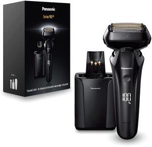 Panasonic ES-LS9A Series 900+ Premium Wet/Dry Electric Shaver, 6-Way Shaving Head with Linear Motor, Includes Cleaning and Charging Station, Black