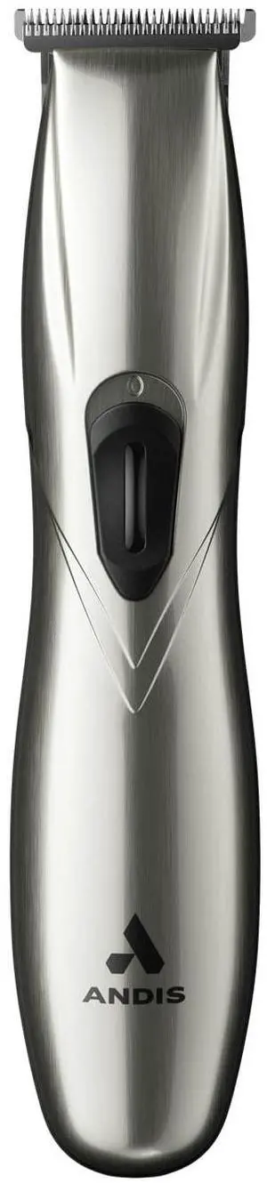 Andis 32810 Slimline Pro Cord/Cordless Beard Trimmer, Lithium Ion T-Blade Trimmer, Close Cutting T-Blade Zero Gapped, Chrome