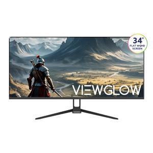 ViewGlow 34" GAMING MONITOR 3440X1440 LED WQHD 1MS 100HZ 21:9 WIDE MONITOR IMMERSIVE GAMING