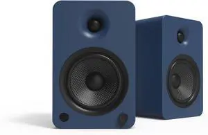 Kanto YU6MU Powered Speakers with Bluetooth and Built-in Phono Preamp | 200W Peak Power | 1" Silk Dome Tweeter and 5.25" Kevlar Driver | Auto Standby and Startup | Remote Included | Pair | Matte Blue