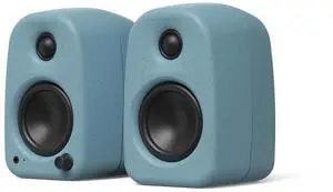 Kanto UKI 100 W Active Desktop Computer Speakers with Bluetooth and USB-C | Intelligent Sub Integration | Headphone Out | Pair | Cornflower