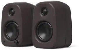 Kanto UKI 100 W Active Desktop Computer Speakers with Bluetooth and USB-C | Intelligent Sub Integration | Headphone Out | Pair | Pumice