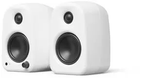 Kanto UKI 100 W Active Desktop Computer Speakers with Bluetooth and USB-C | Intelligent Sub Integration | Headphone Out | Pair | Chalk