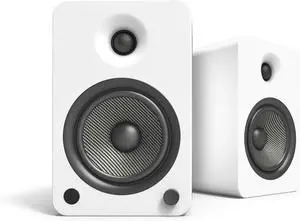 Kanto YU6 Powered Bookshelf Speakers with Bluetooth and Phono Preamp | Pair | Matte White