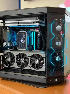 HT Hall of Tech Gaming PC Ryzen 7 9800X3D 4.7 GHz (5.2 GHz Turbo), NVIDIA RTX 5080 16GB GDDR7, 2TB Gen4 SSD, 32GB DDR5 RAM 6000 RGB, 360mm ARGB AIO , Wi-Fi, Win 11