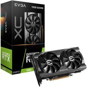 EVGA GeForce RTX 3060 XC GAMING, 12G-P5-3657-KR, 12GB GDDR6, Dual-Fan, Metal Backplate EVGA GeForce RTX 3060 XC GAMING, 12G-P5-3657-KR, 12GB GDDR6, Dual-Fan, Metal Backplate