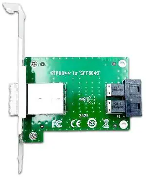 eShinreal 2-Port SFF-8644 to SFF-8643 Converter Card