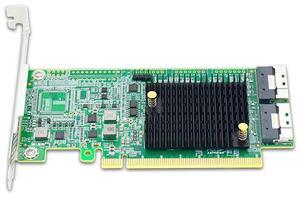 eShinreal PCIe 4.0 x16 to 2x SlimSAS 8i (SFF-8654) Active Retimer Host Bus Adapter Card
