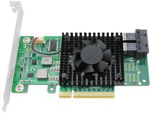 eShinreal 2-Port PCIe 3.0 x8 to SFF-8643 NVMe Switch Card (PLX8747) - High-Performance Storage Expansion Solution