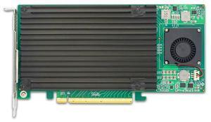 eShinreal Quad PCIe 3.0 x16 to M.2 NVMe SSD Adapter(Without SSD)-PLX8747